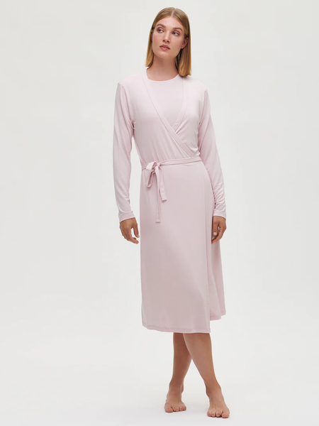 Nanso Hento Wrap Dressing Gown in Soft Pink