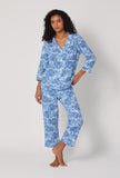 BedHead 3/4 Slv Crop PJ Set - Dreamy Damask