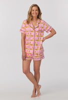 BedHead S/Slv Shorty PJ Set - Tea for Two