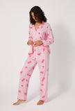BedHead L/Slv Classic PJ Set - Flamingos On Ice