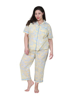 La Cera Cotton Pajama Set in Soft Yellow - Lily Pad Lingerie