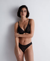 Aubade Rosessence Italian Brief in Nude & Black