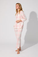 BedHead L/Slv Classic Flannel PJ Set - Checking In Pink Plaid