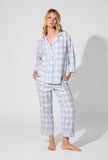 BedHead L/Slv Classic Flannel PJ Set - Mountain Plaid Blue