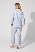 BedHead L/Slv Classic Flannel PJ Set - Mountain Plaid Blue