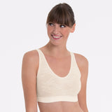 Anita Essential Lace Padded Bralette (Adj Strap) - Crystal - Lily Pad Lingerie