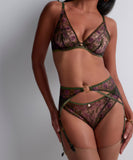 Aubade Sound of Heart Garter Belt in Dark Garden