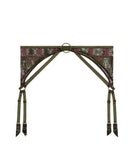 Aubade Sound of Heart Garter Belt in Dark Garden