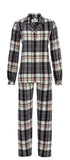 Ringella Flannel Plaid Pajama Set in Black/Pink