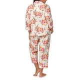 BedHead 3/4 Slv Woven Cotton Cropped PJ Set Chalet Floral