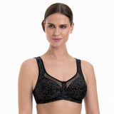 Anita Clara Art Wirefree Seamed Comfort Bra in Black - Lily Pad Lingerie