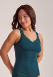 Fleur't Iconic Cami & Brief Set in Deep Spruce - Lily Pad Lingerie