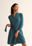 Fleur't Iconic Short Robe in Evergreen