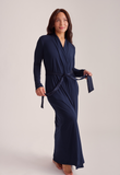 Fleur't Iconic Long Robe in Ink - Lily Pad Lingerie