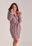 Fleur't Cozy Robe in Cappuccino/Honeysuckle - Lily Pad Lingerie