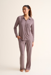 Fleur’t Button Down PJ Set in Cappuccino