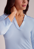 Fleur't V-Neck Nightshirt in Heaven