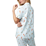 BedHead Retro Surf - S/Slv Crop PJ Set