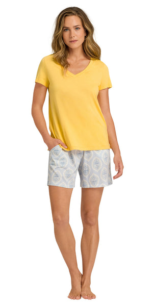 Hanro Sleep & Lounge Short Pant & S.Slv Shirt