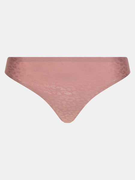 Chantelle SoftStretch One Size Thong - Pink Leo Shimmer