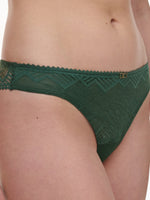 Chantelle Origins Lace Thong in Empire Green