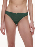 Chantelle Origins Lace Thong in Empire Green