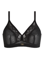 Chantelle Origins Wirefree Bra in Golden Beige & Black