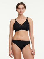 Chantelle Origins Wirefree Bra in Golden Beige & Black