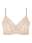 Chantelle Origins Wirefree Bra in Golden Beige & Black