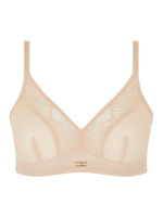 Chantelle Origins Wirefree Bra in Golden Beige & Black