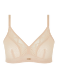 Chantelle Origins Wirefree Bra in Golden Beige & Black