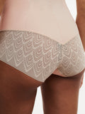 Chantelle Lace Shapewear High Waist Brief w/ Legs - Nude Blush & Black