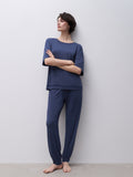 Chantelle Joe S/Slv Shirt & Pant Set in Blue Carbon