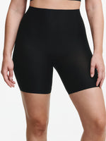 Chantelle SoftStretch Mid-Thigh Short - Black & Ultra Nude