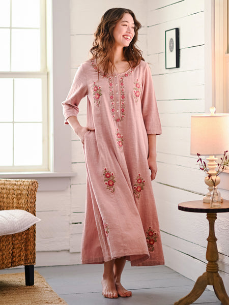 April Cornell Kerala Caftan in Misty Rose