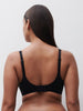 Chantelle Chic Plunge T-Shirt Bra in Rose & Black - Lily Pad Lingerie