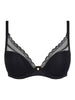 Chantelle Chic Plunge T-Shirt Bra in Rose & Black - Lily Pad Lingerie