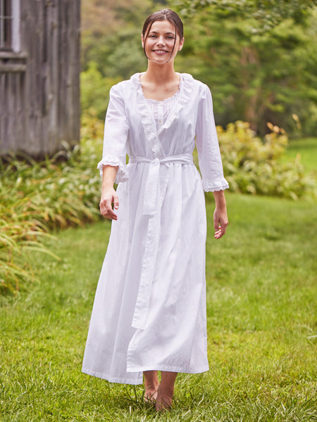 Evelyn Nighty - White in Women's Cotton Pajamas
