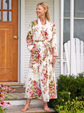April Cornell Cottage Rose Dressing Gown in Ivory