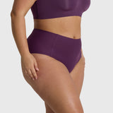 Evelyn & Bobbie High-Waisted Brief in Plum