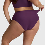 Evelyn & Bobbie High-Waisted Brief in Plum