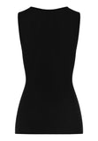 Hanro Woolen Lace Tank Top in Black