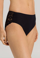 Hanro Moments Lace Back Midi Brief - Black