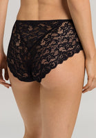 Hanro Moments Lace Back Midi Brief - Black