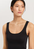 Hanro Cotton Seamless Round Neck Cotton Tank Top - Black, Nude, White