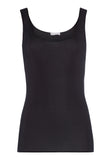 Hanro Cotton Seamless Round Neck Cotton Tank Top - Black, Nude, White