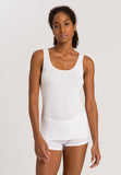 Hanro Cotton Seamless Round Neck Cotton Tank Top - Black, Nude, White