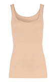 Hanro Cotton Seamless Round Neck Cotton Tank Top - Black, Nude, White