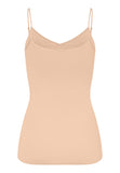 Hanro Cotton Seamless Padded Cami in Black, Beige & White