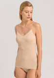 Hanro Cotton Seamless Padded Cami in Black, Beige & White